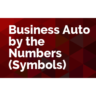 Business Auto By the Numbers (Symbols)
