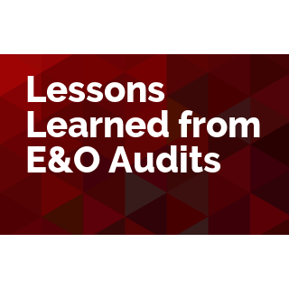 Lessons Learned from E&O Audits
